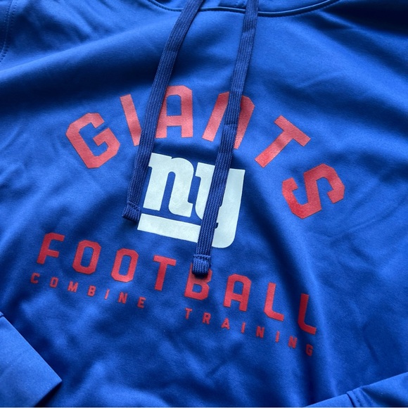 Womens New Era NFL Combine Hoodie Blue New York Giants - Picture 4 of 5
